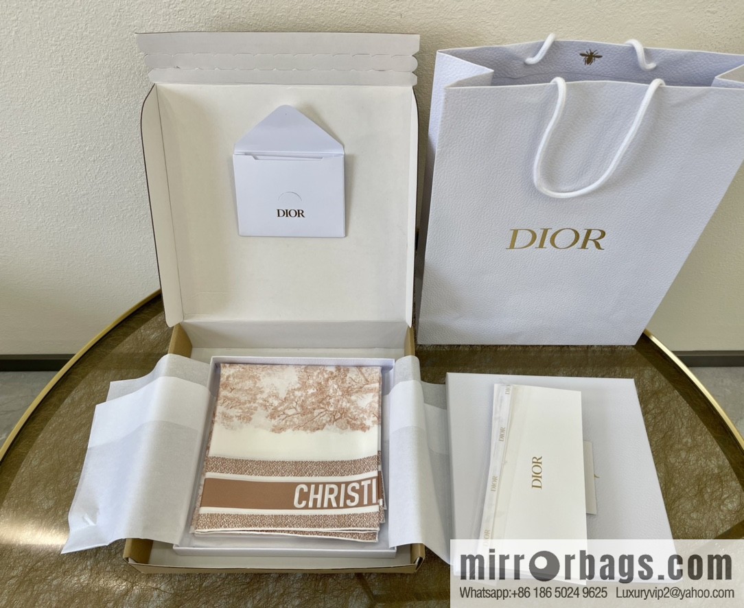 Dior 100% Silk New Sauvage Printed Square Towel