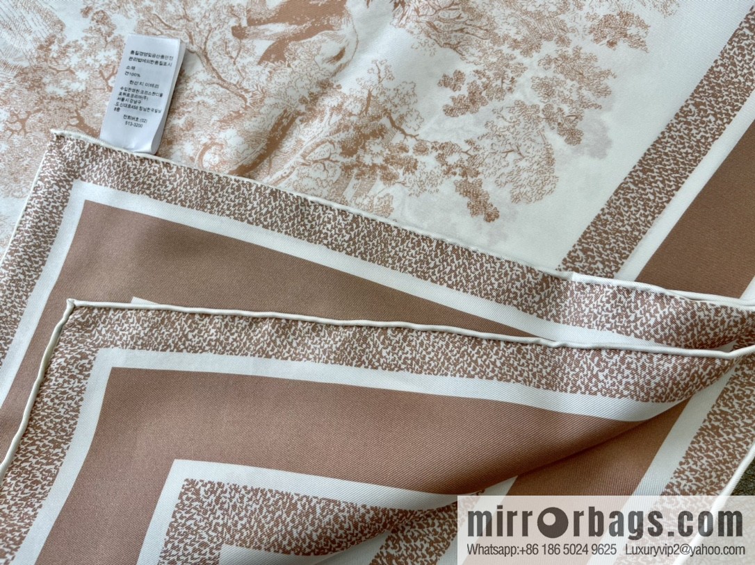 Dior 100% Silk New Sauvage Printed Square Towel
