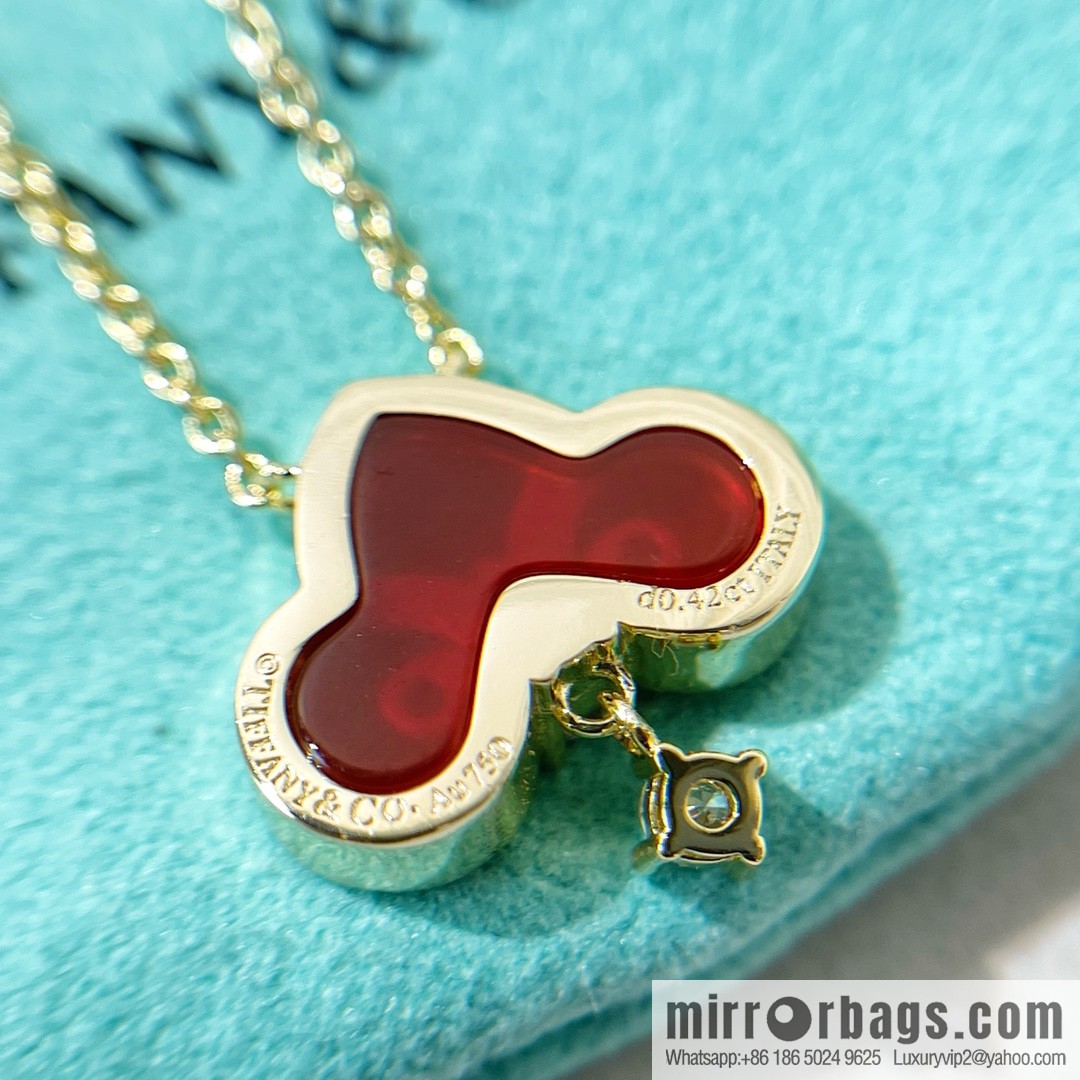 TIFFANY & CO. Tiffany & Co. [Chinese New Year Limited Edition] Fleur deLis key pendant necklace