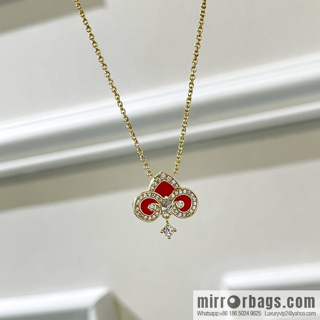 TIFFANY & CO. Tiffany & Co. [Chinese New Year Limited Edition] Fleur deLis key pendant necklace