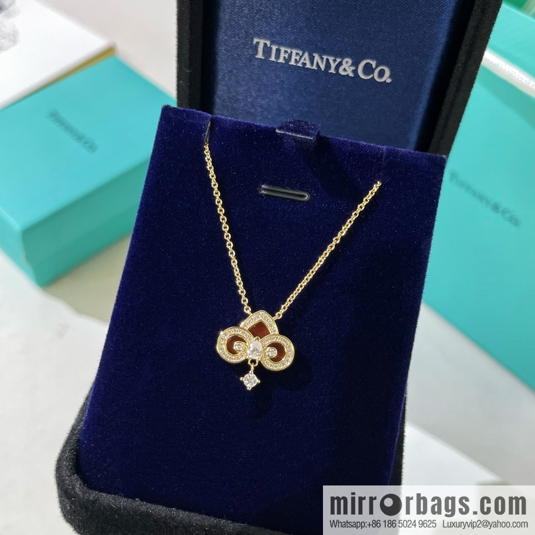 TIFFANY & CO. Tiffany & Co. [Chinese New Year Limited Edition] Fleur deLis key pendant necklace