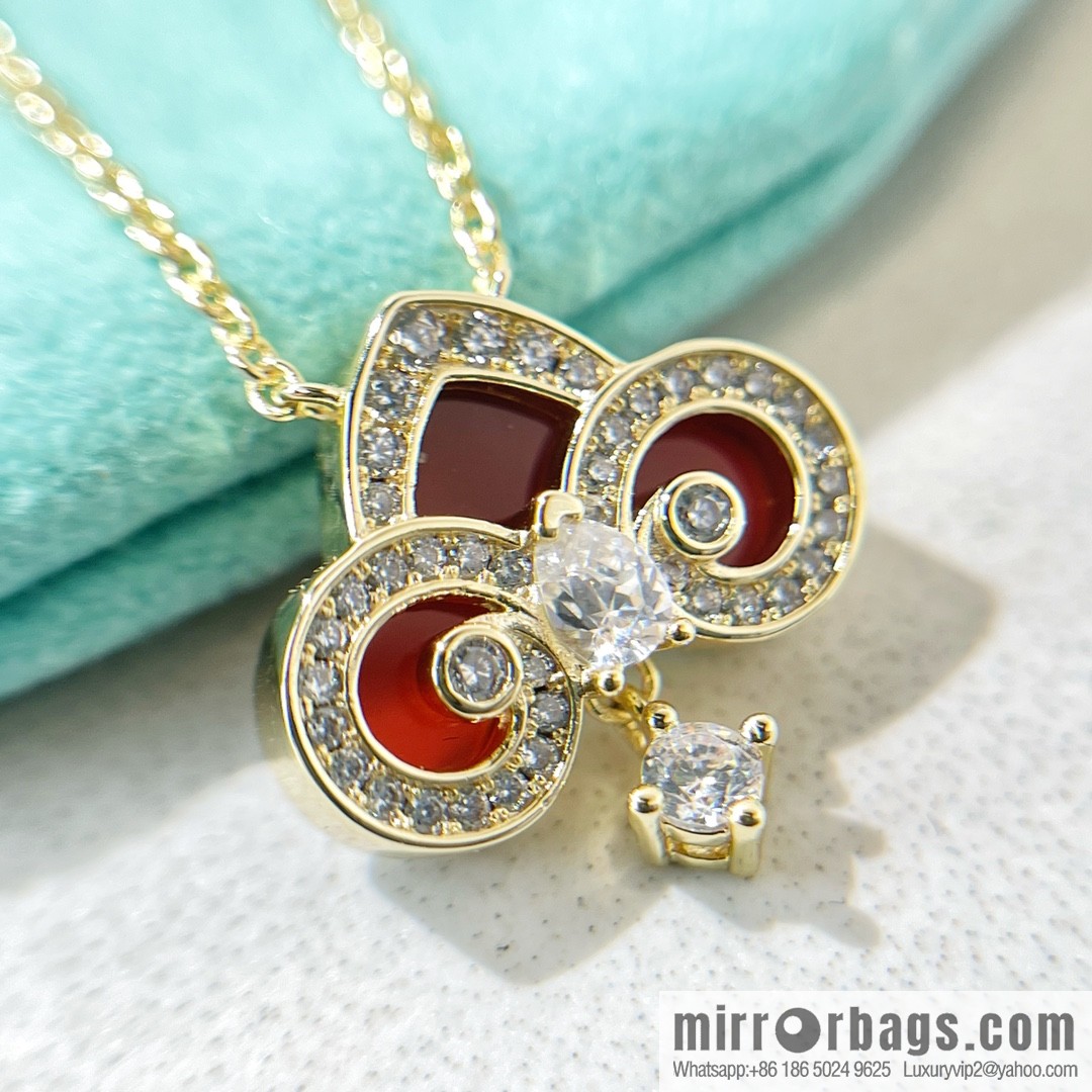 TIFFANY & CO. Tiffany & Co. [Chinese New Year Limited Edition] Fleur deLis key pendant necklace