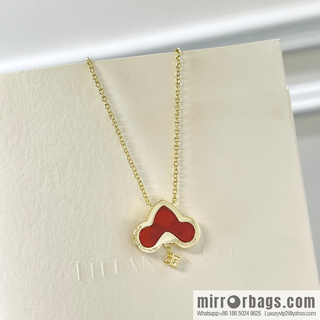 TIFFANY & CO. Tiffany & Co. [Chinese New Year Limited Edition] Fleur deLis key pendant necklace