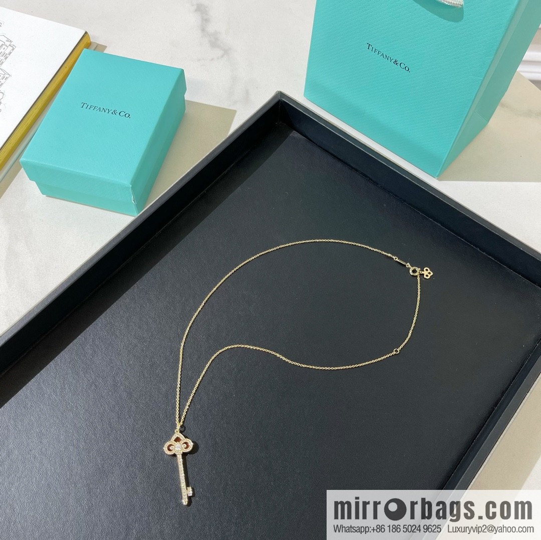 TIFFANY & CO. Tiffany & Co. [Chinese New Year Limited Edition] Fleur de Lis key pendant necklace