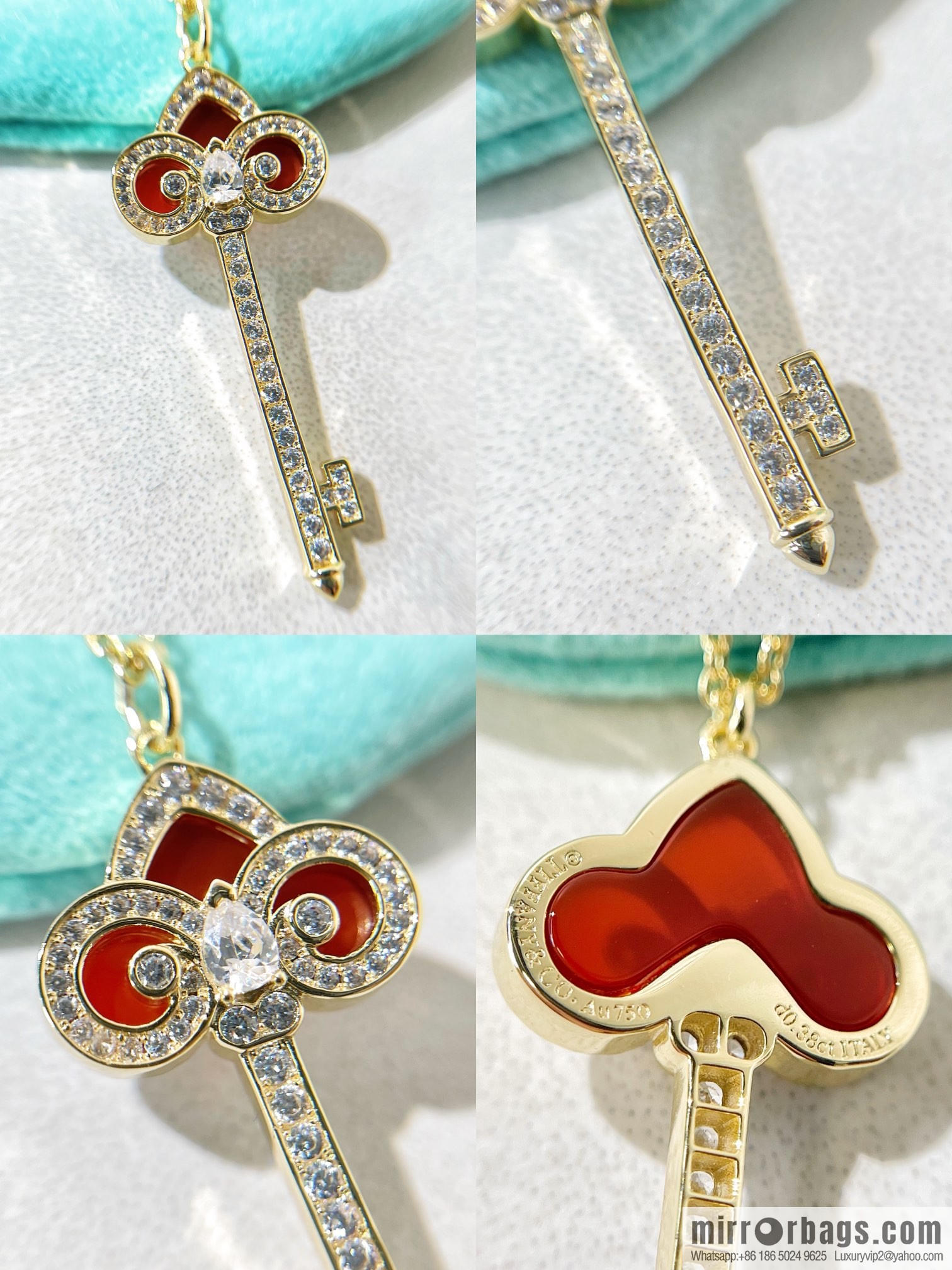 TIFFANY & CO. Tiffany & Co. [Chinese New Year Limited Edition] Fleur de Lis key pendant necklace