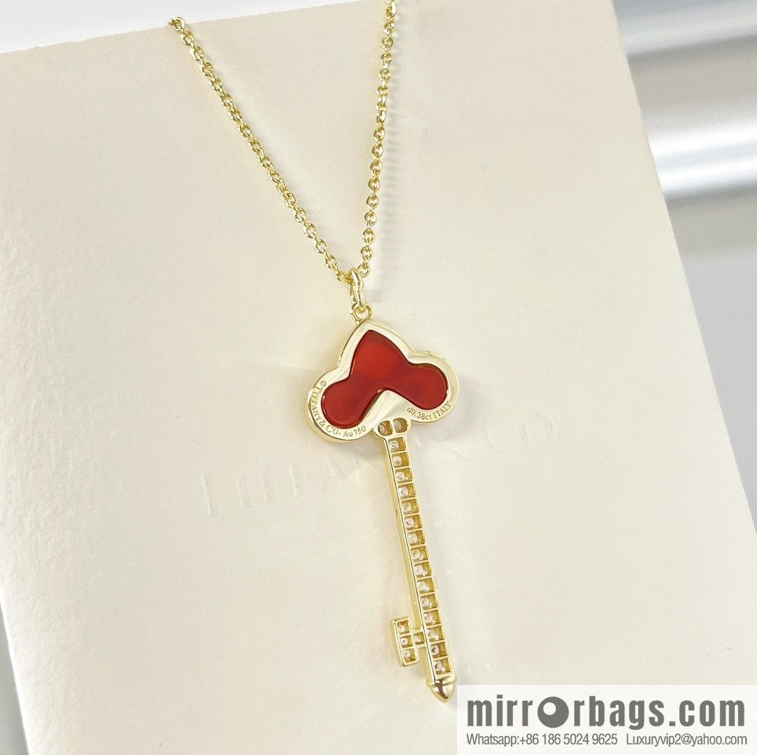 TIFFANY & CO. Tiffany & Co. [Chinese New Year Limited Edition] Fleur de Lis key pendant necklace