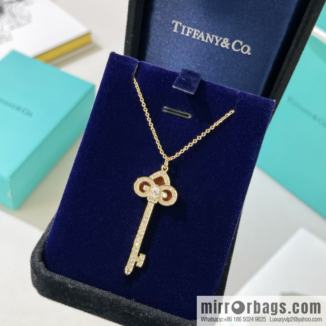TIFFANY & CO. Tiffany & Co. [Chinese New Year Limited Edition] Fleur de Lis key pendant necklace