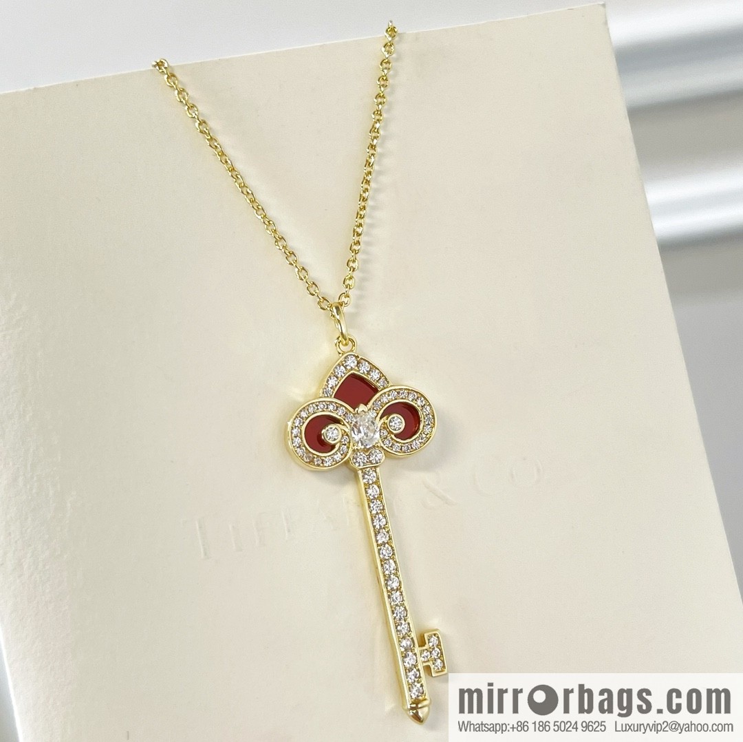 TIFFANY & CO. Tiffany & Co. [Chinese New Year Limited Edition] Fleur de Lis key pendant necklace