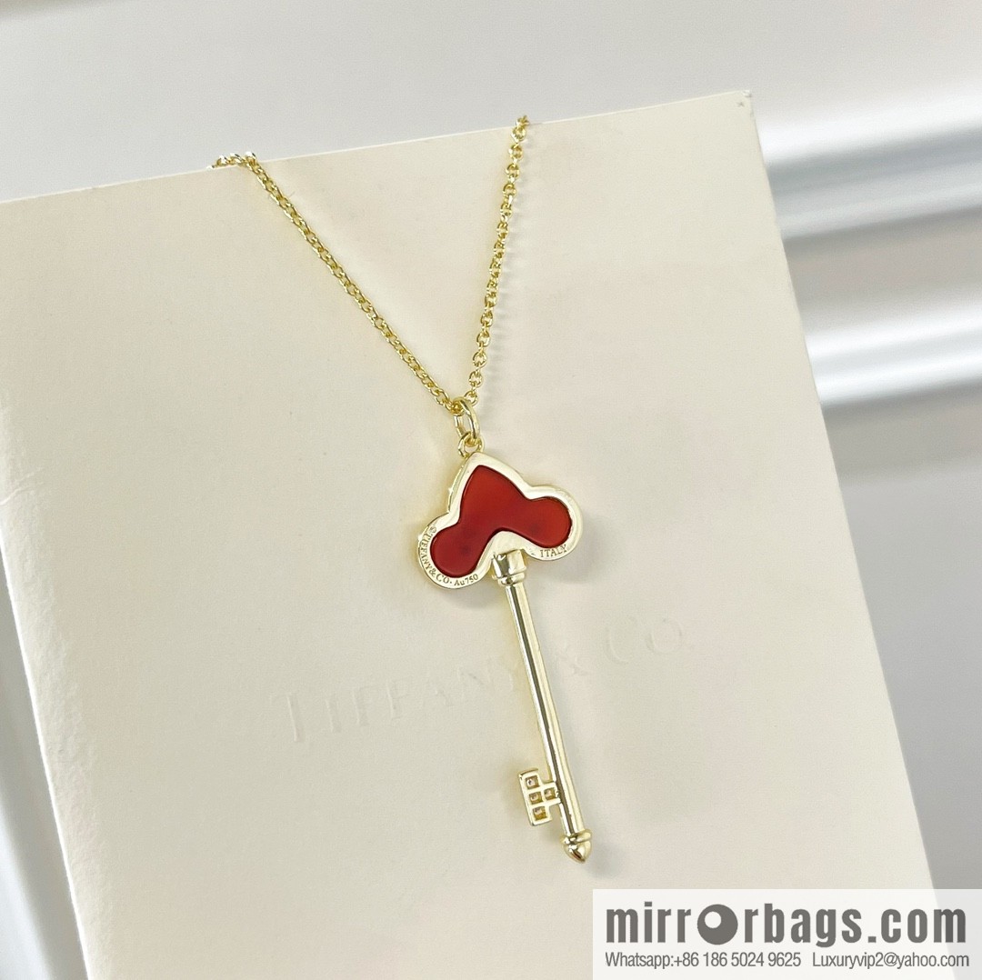 TIFFANY & CO. Tiffany & Co. [Chinese New Year Limited Edition] Fleur de Lis key pendant necklace