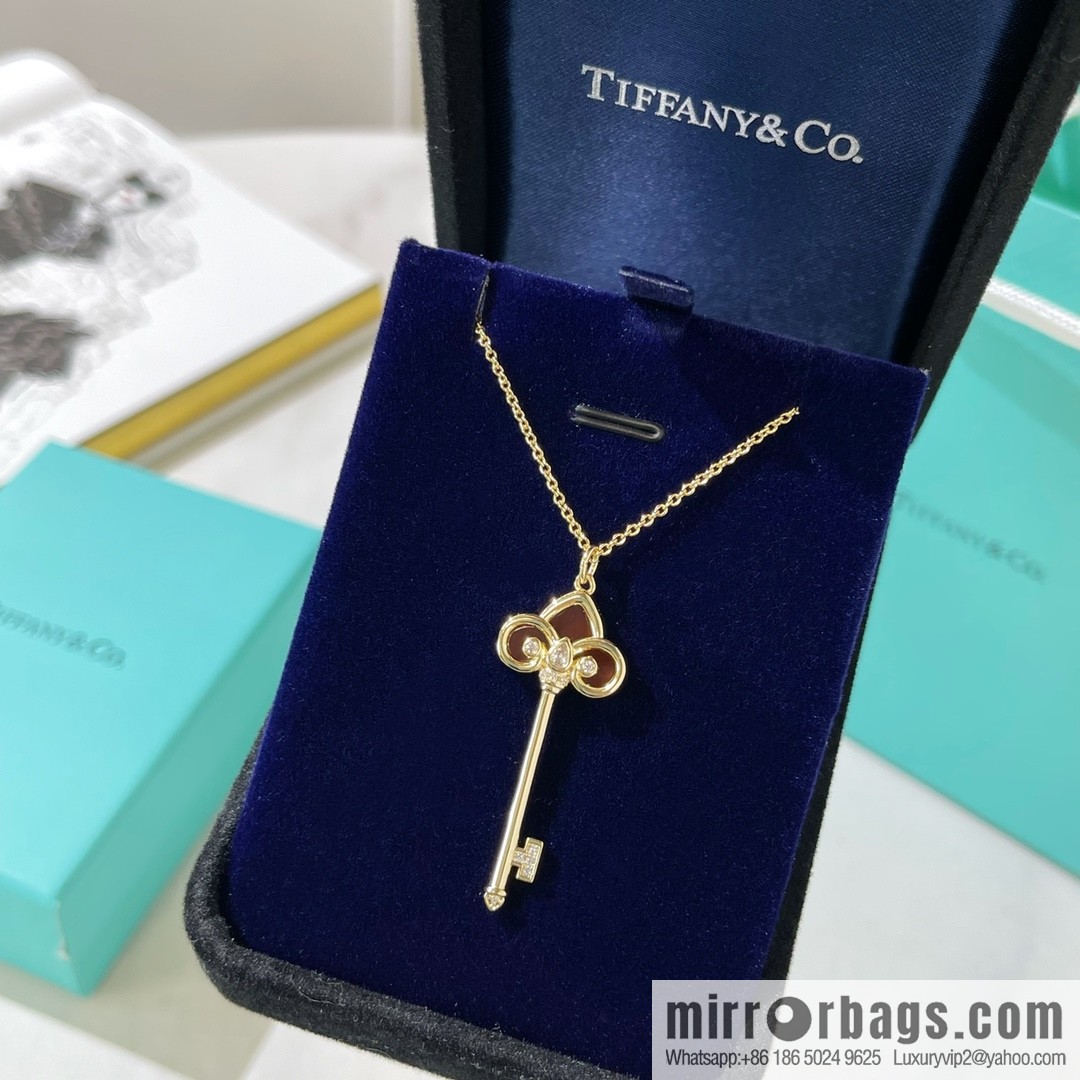 TIFFANY & CO. Tiffany & Co. [Chinese New Year Limited Edition] Fleur de Lis key pendant necklace