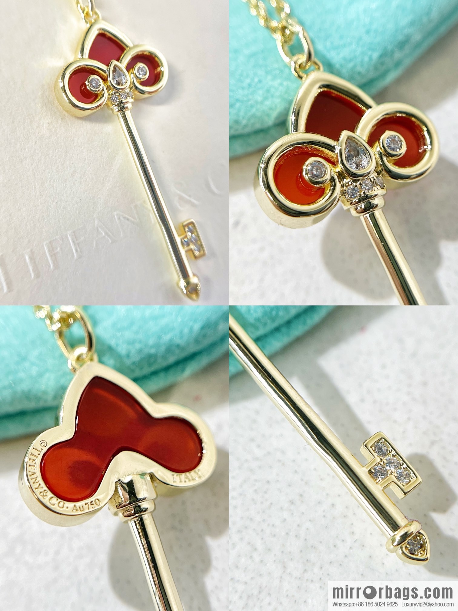 TIFFANY & CO. Tiffany & Co. [Chinese New Year Limited Edition] Fleur de Lis key pendant necklace
