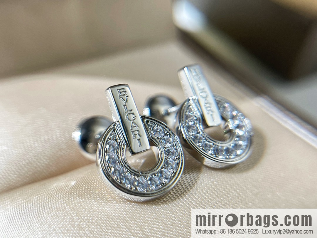 BVLGARI Bulgari diamond round cake earrings necklace