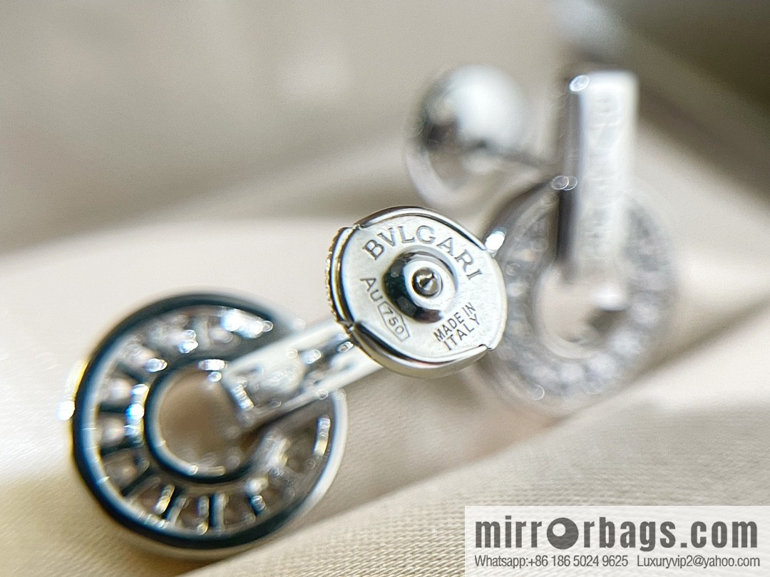 BVLGARI Bulgari diamond round cake earrings necklace