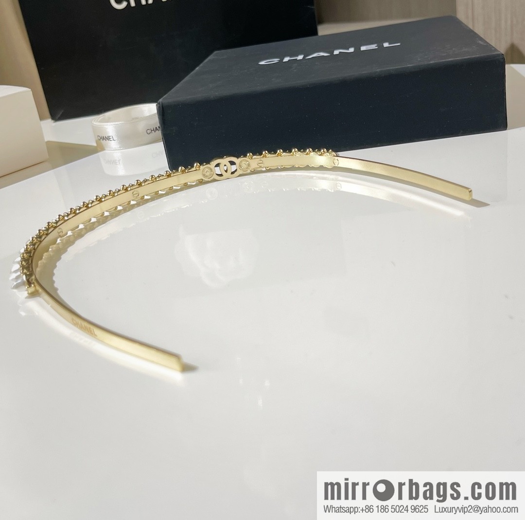 New ☑️ Chanel double c white nail pearl headband