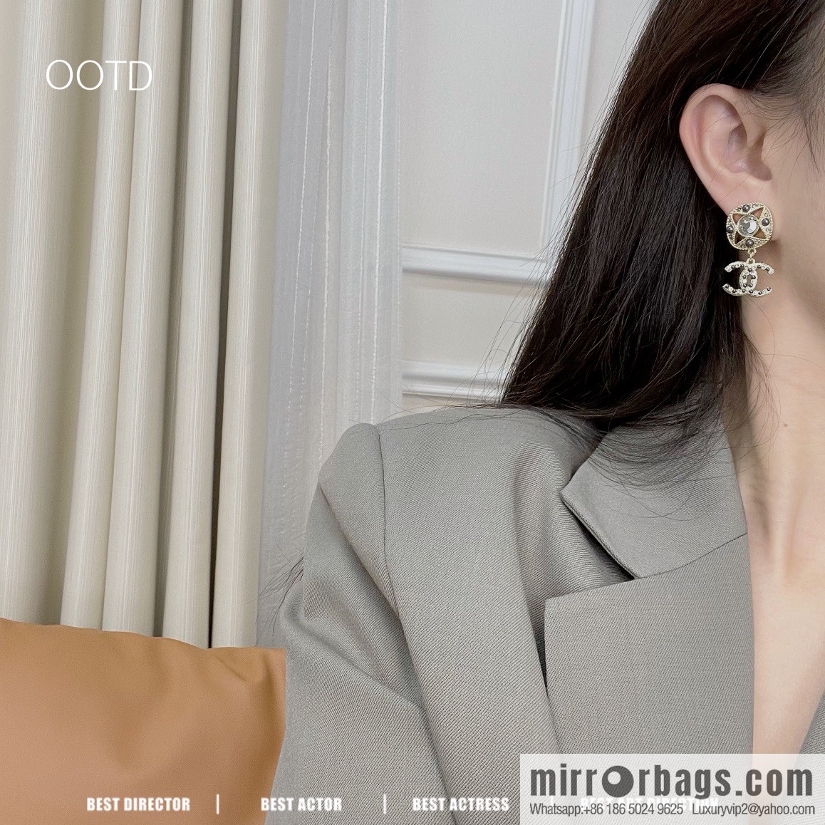 New ☑️ Chanel double c stud earrings