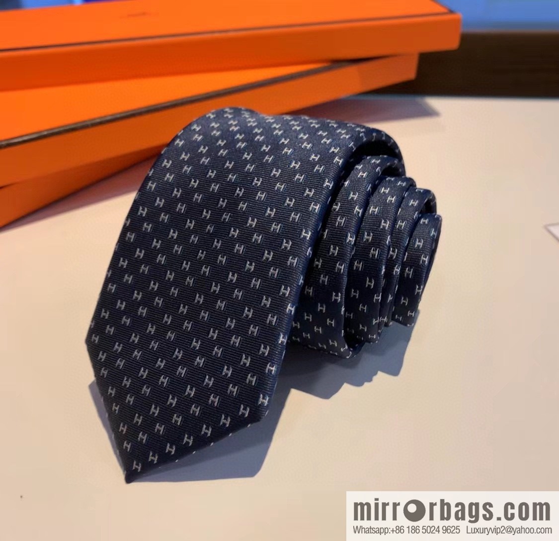 Hermes H letter men's new tie series