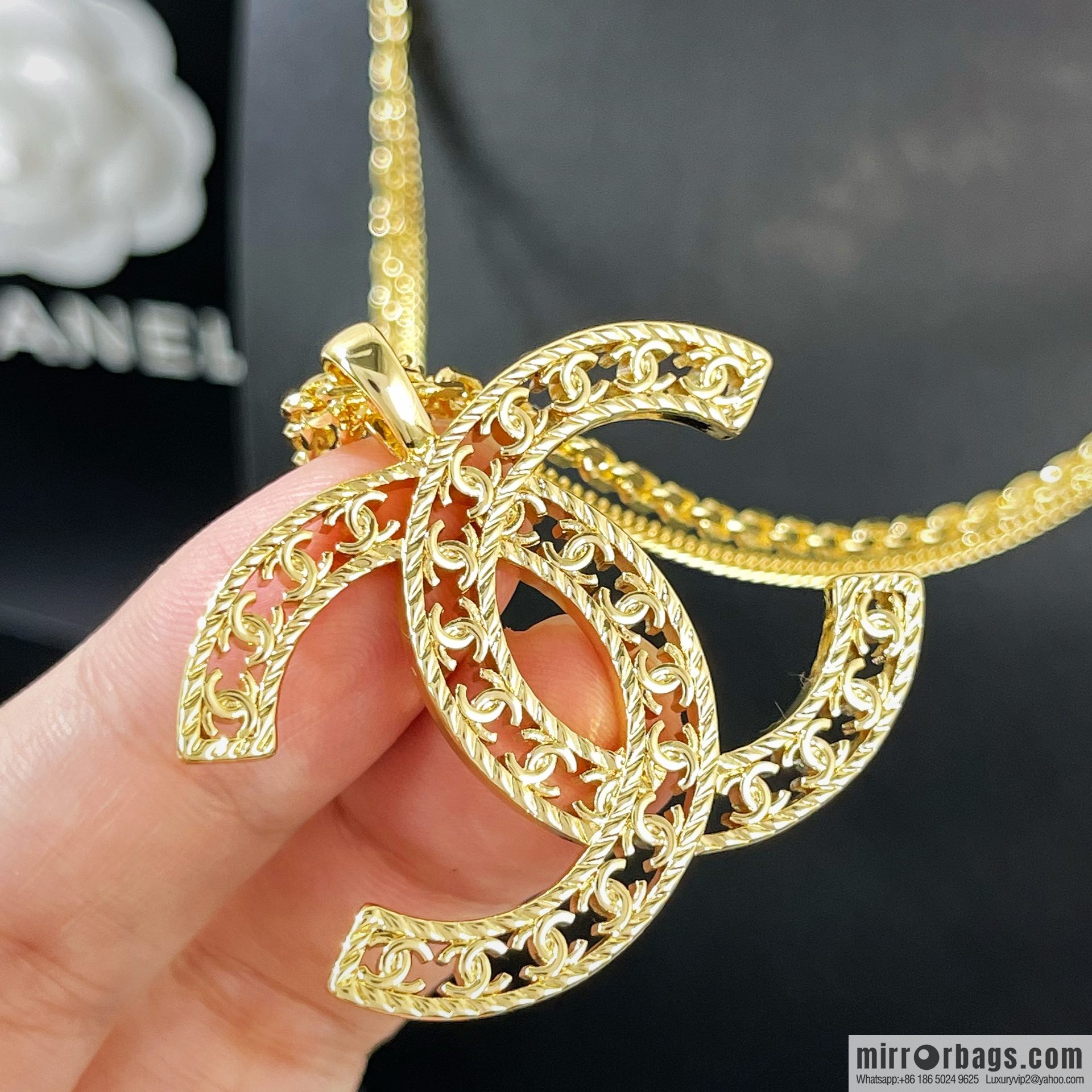 New ☑️ Chanel double layer double c cut-out necklace