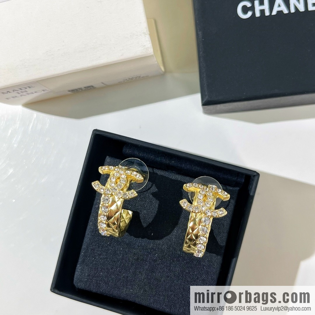 New ☑️ Chanel full diamond double c diamond stud earrings