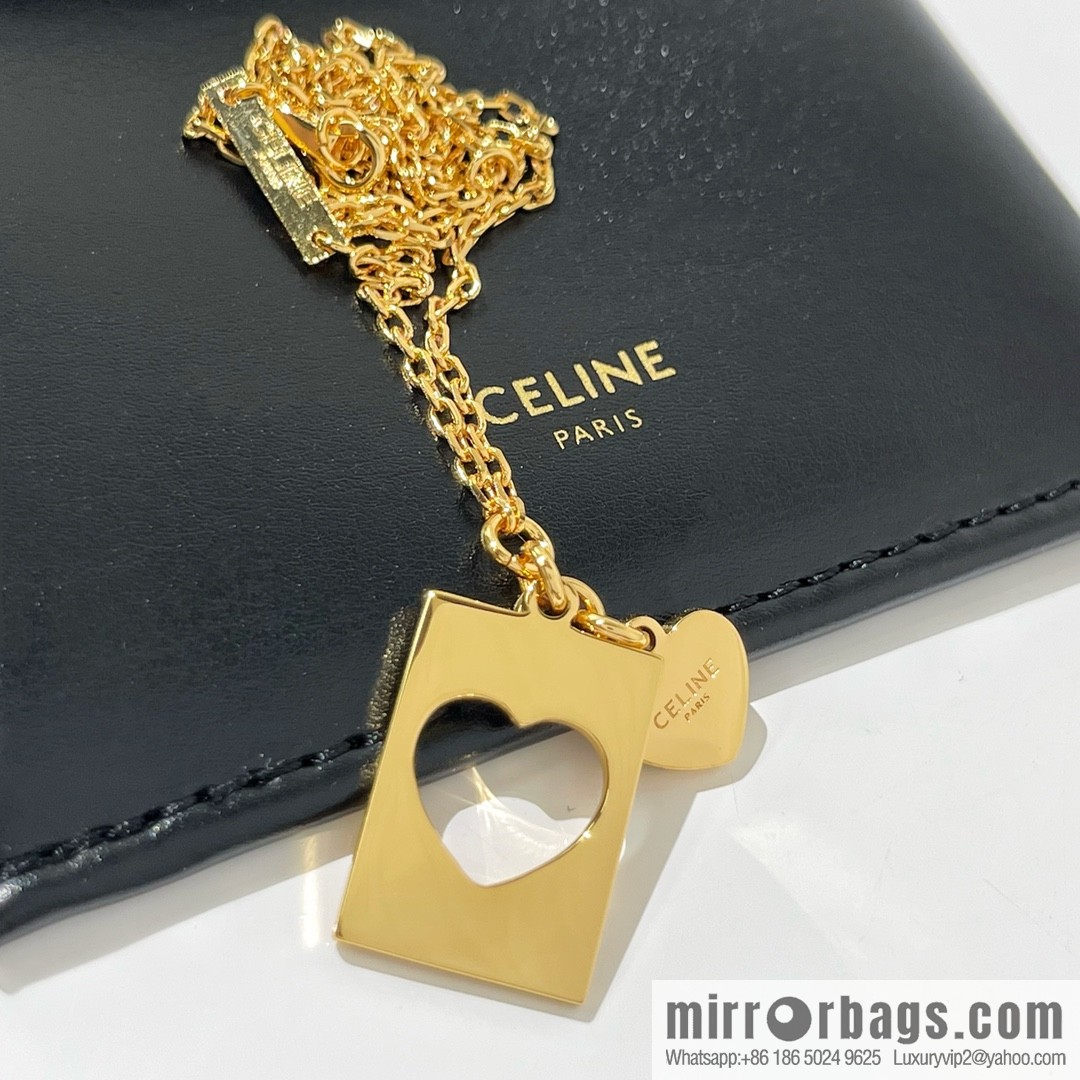 Celine cut-out peach heart necklace