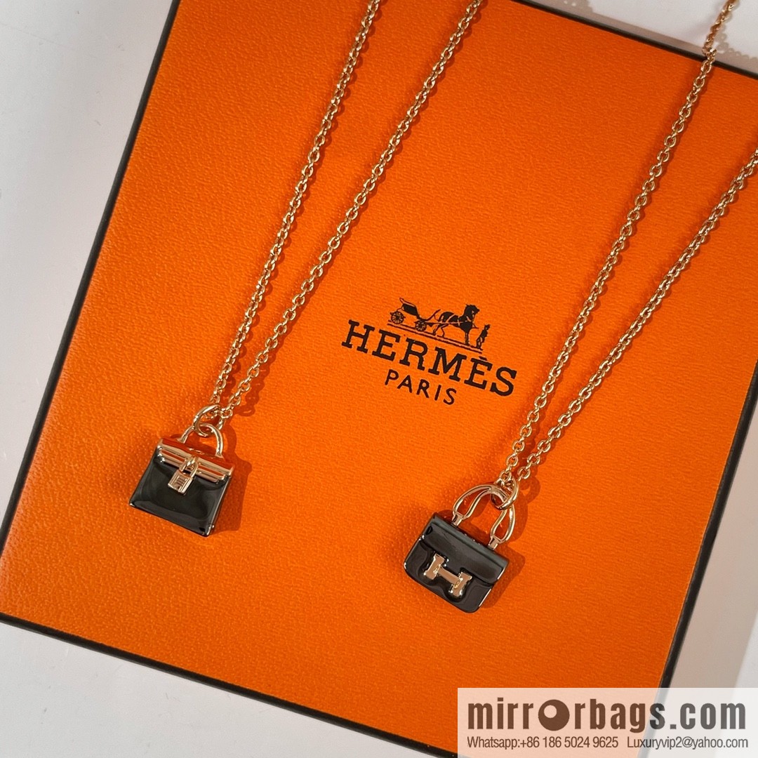 New ☑️ Hermès HERMES black necklace