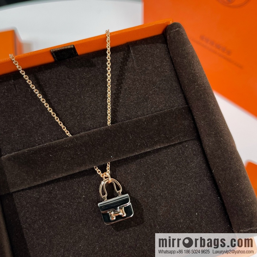 New ☑️ Hermès HERMES black necklace