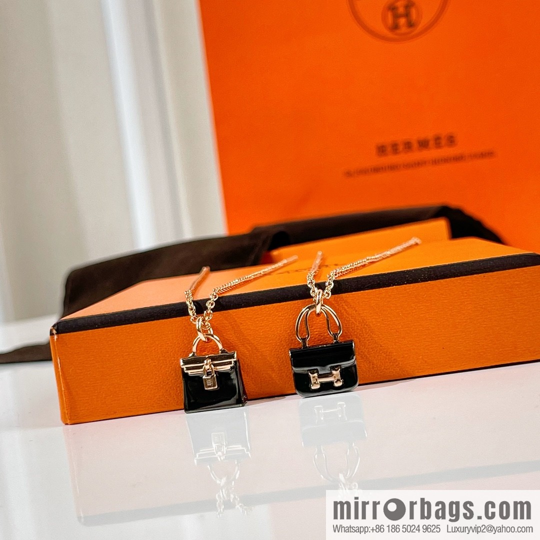 New ☑️ Hermès HERMES black necklace
