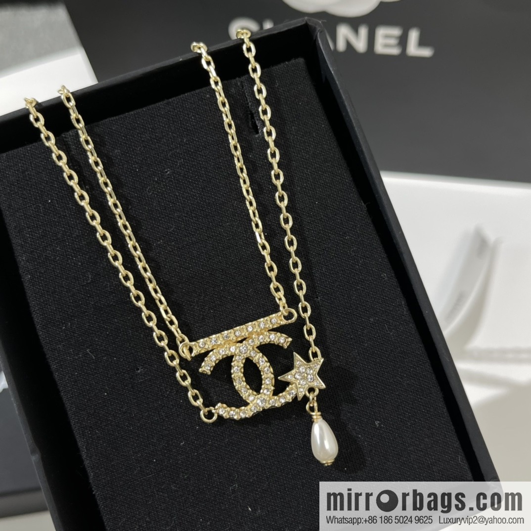 New ☑️ Chanel gold double c star bracelet necklace