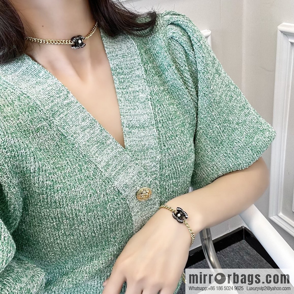 New ☑️ Chanel acrylic pearl necklace bracelet