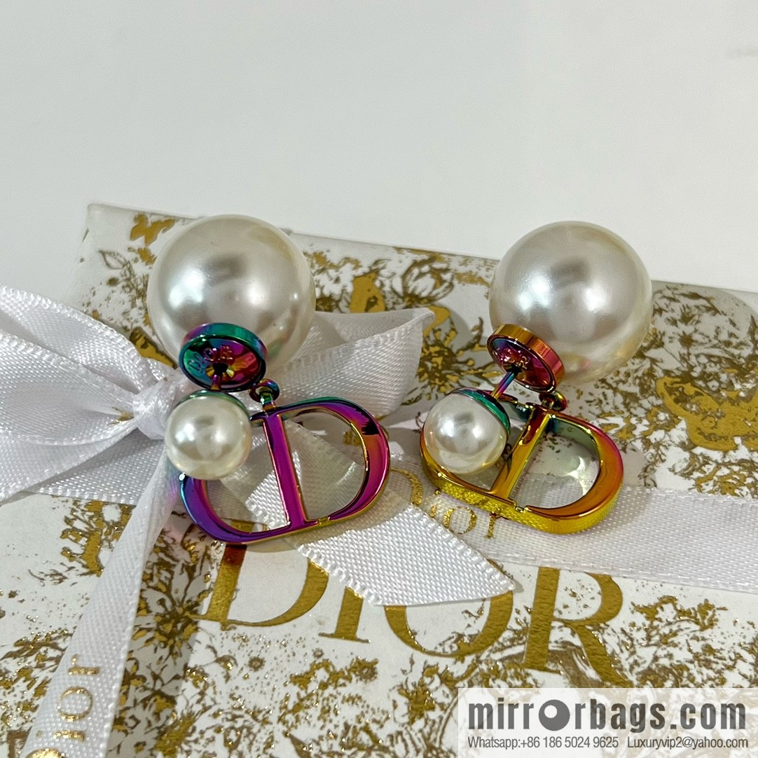 New ☑️ Dior CD size pearl stud earrings