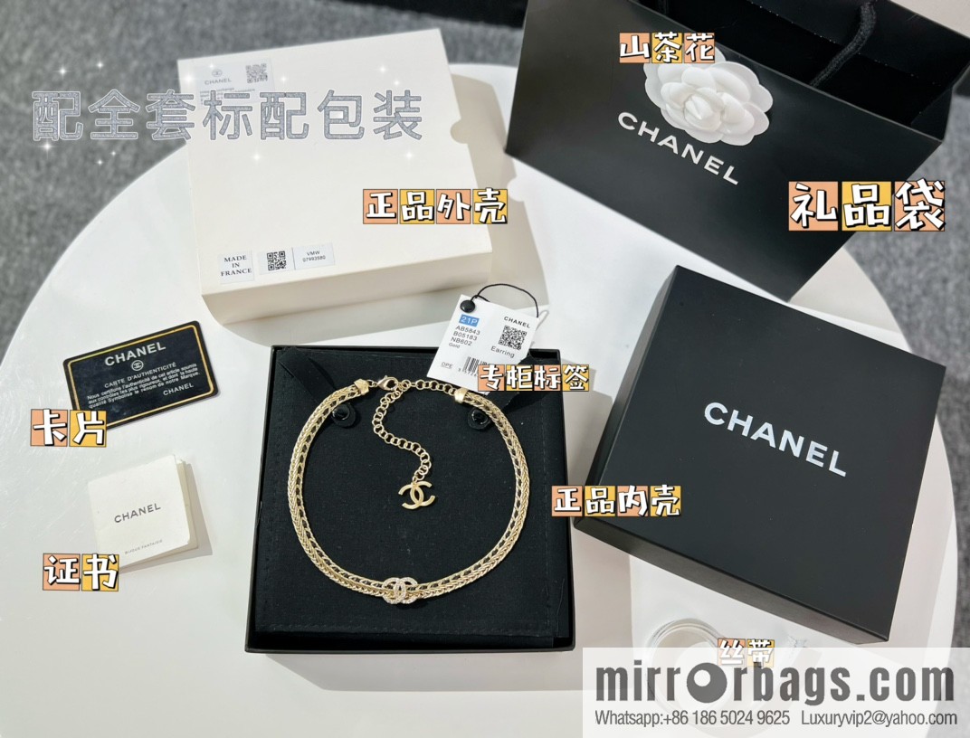 New ☑️ Chanel double c black leather rope necklace necklace