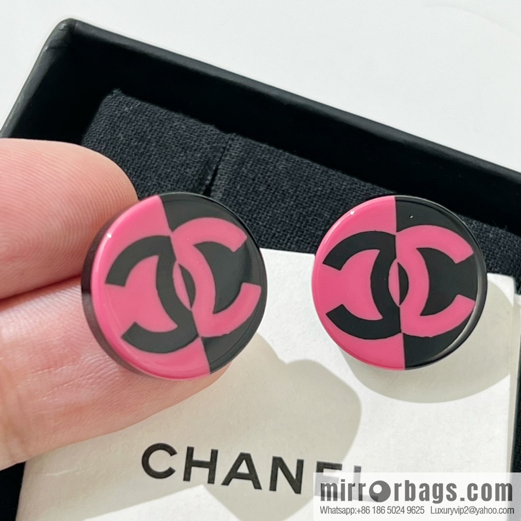 New ☑️ Chanel double c acrylic stud earrings