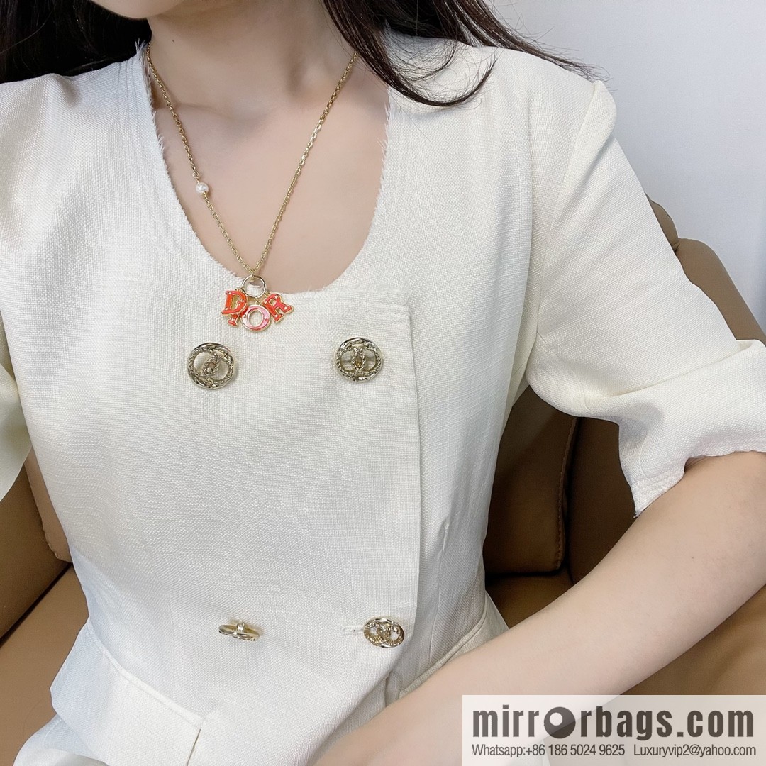 New ☑️ Dior CD brooch necklace earrings