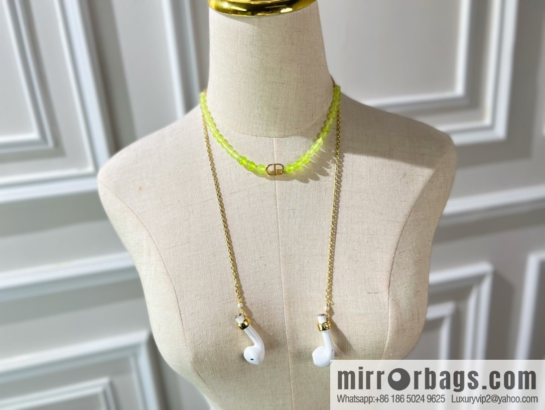 New ☑️ Dior CD Glazed Bead Headphone Chain