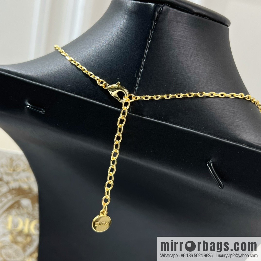 New ☑️ Dior Full Diamond CD Pearl Headphone Chain