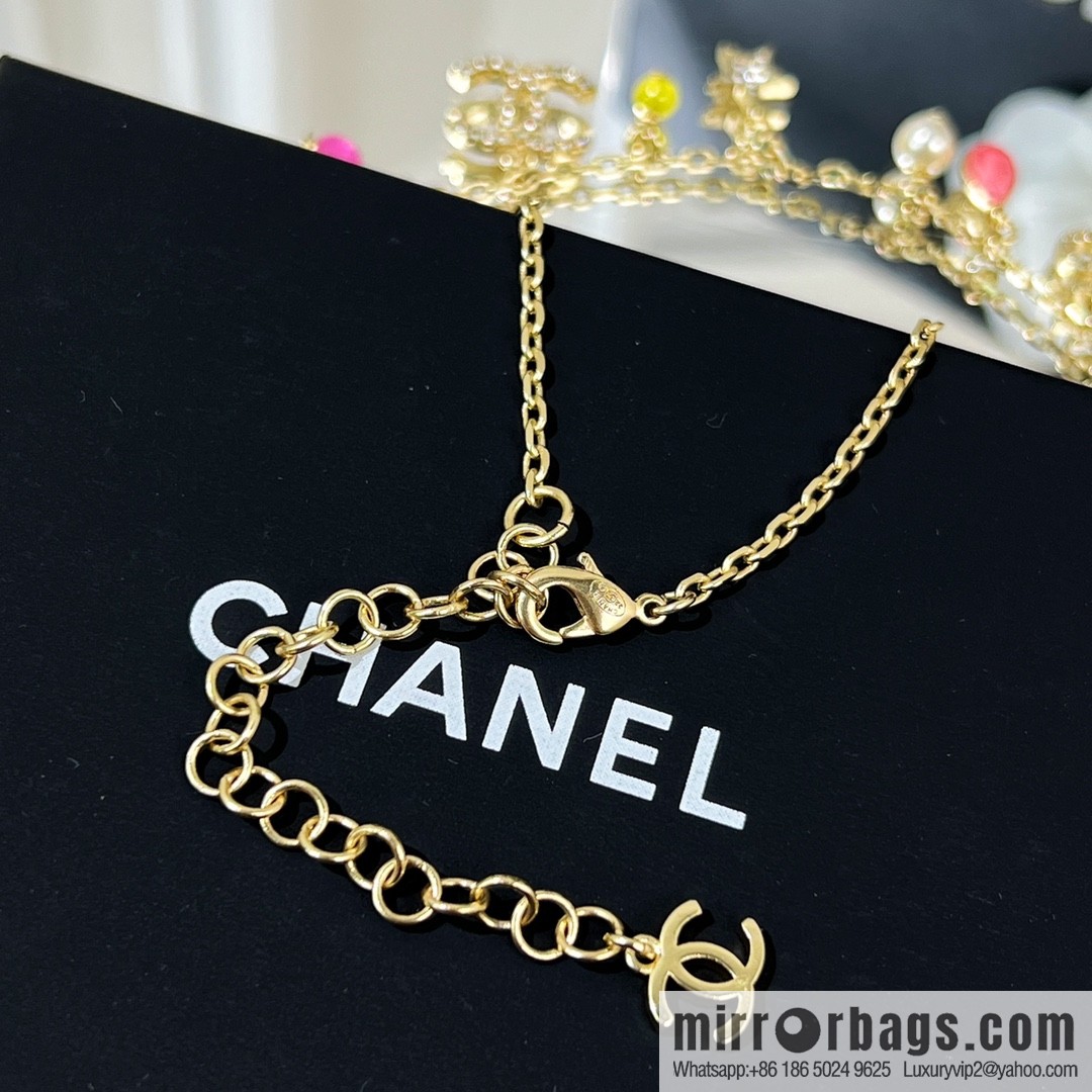 New ☑️ Chanel double c tassel colored bead necklace