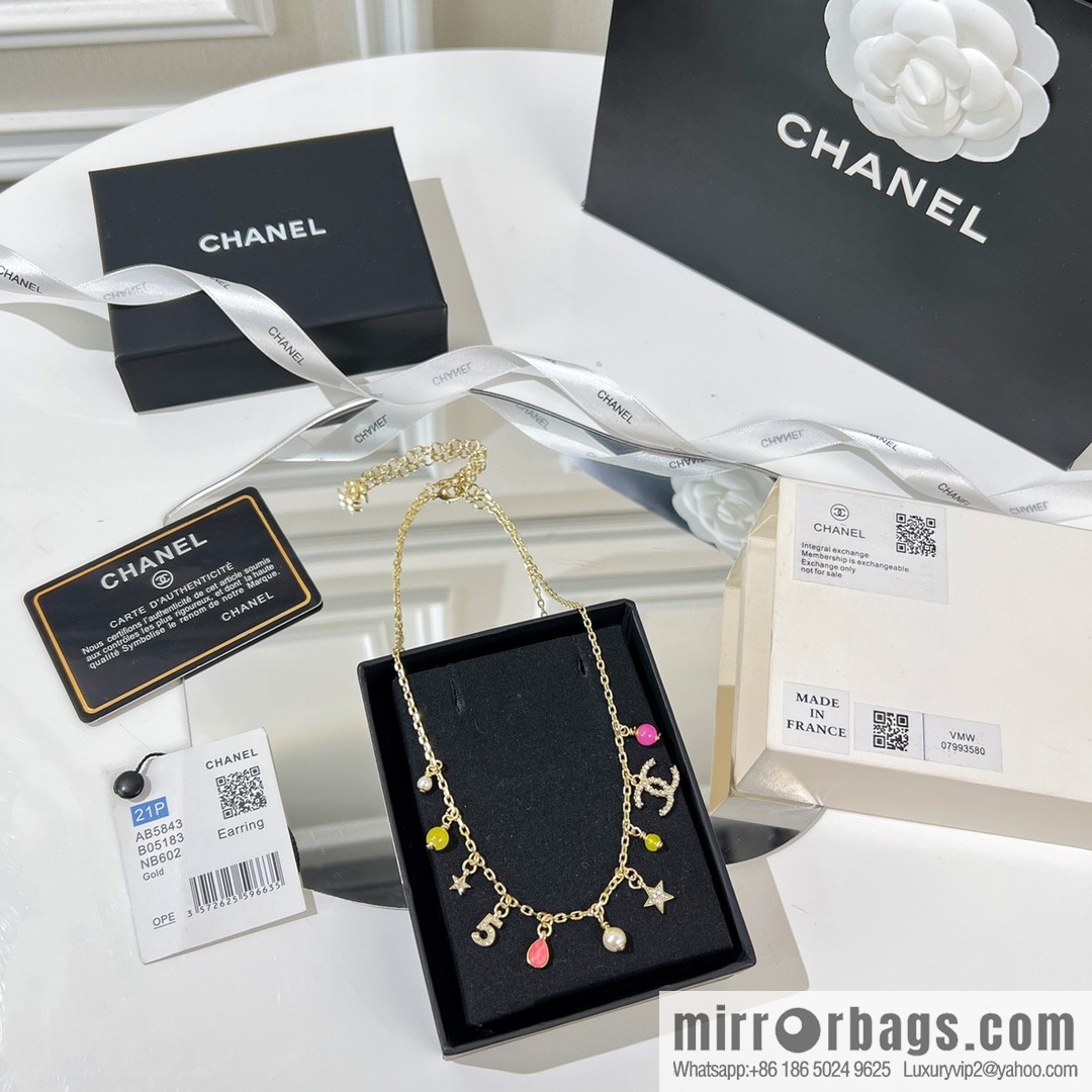 New ☑️ Chanel double c tassel colored bead necklace