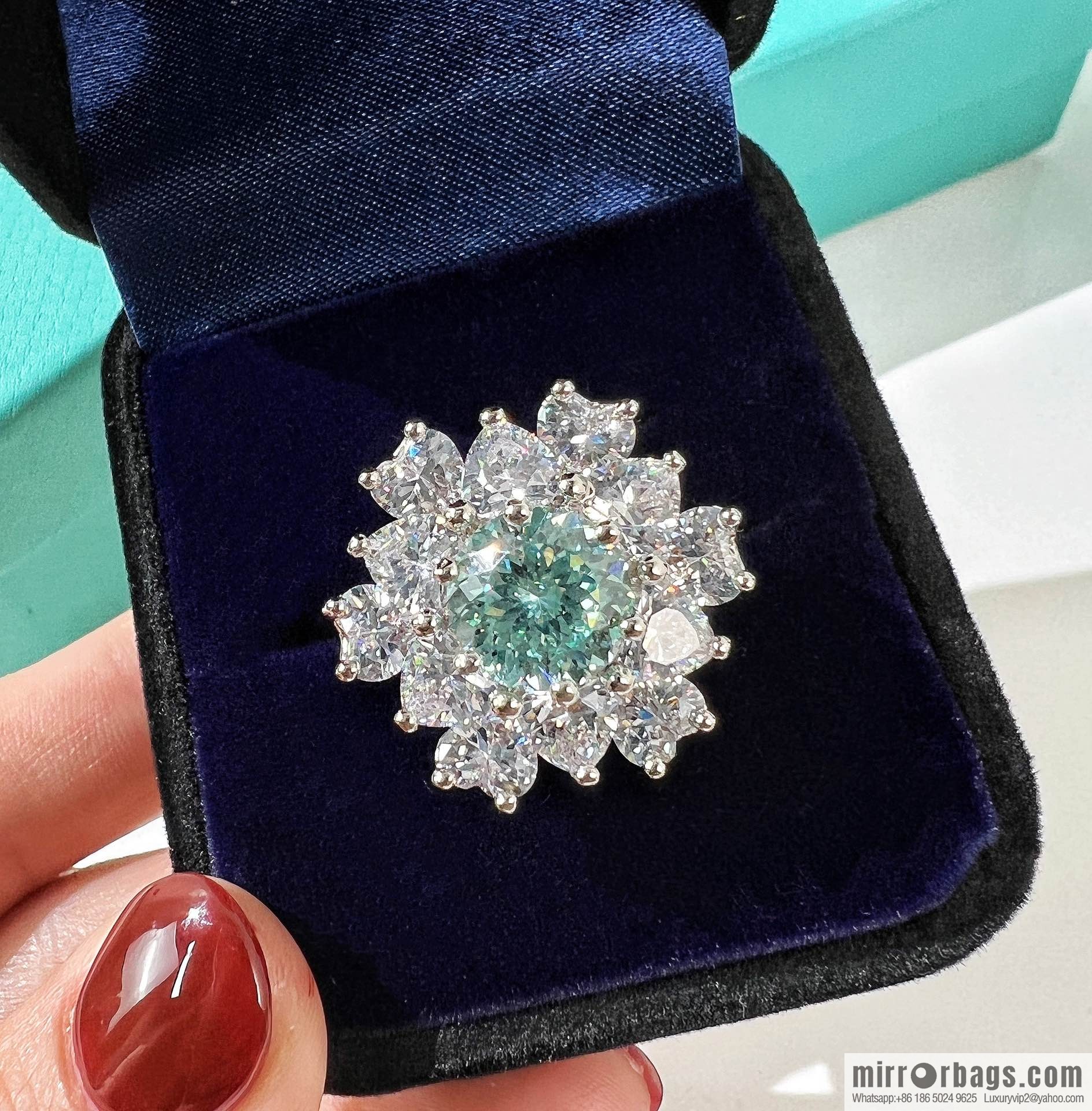 [High-end] Paraiba fireworks cutting ring