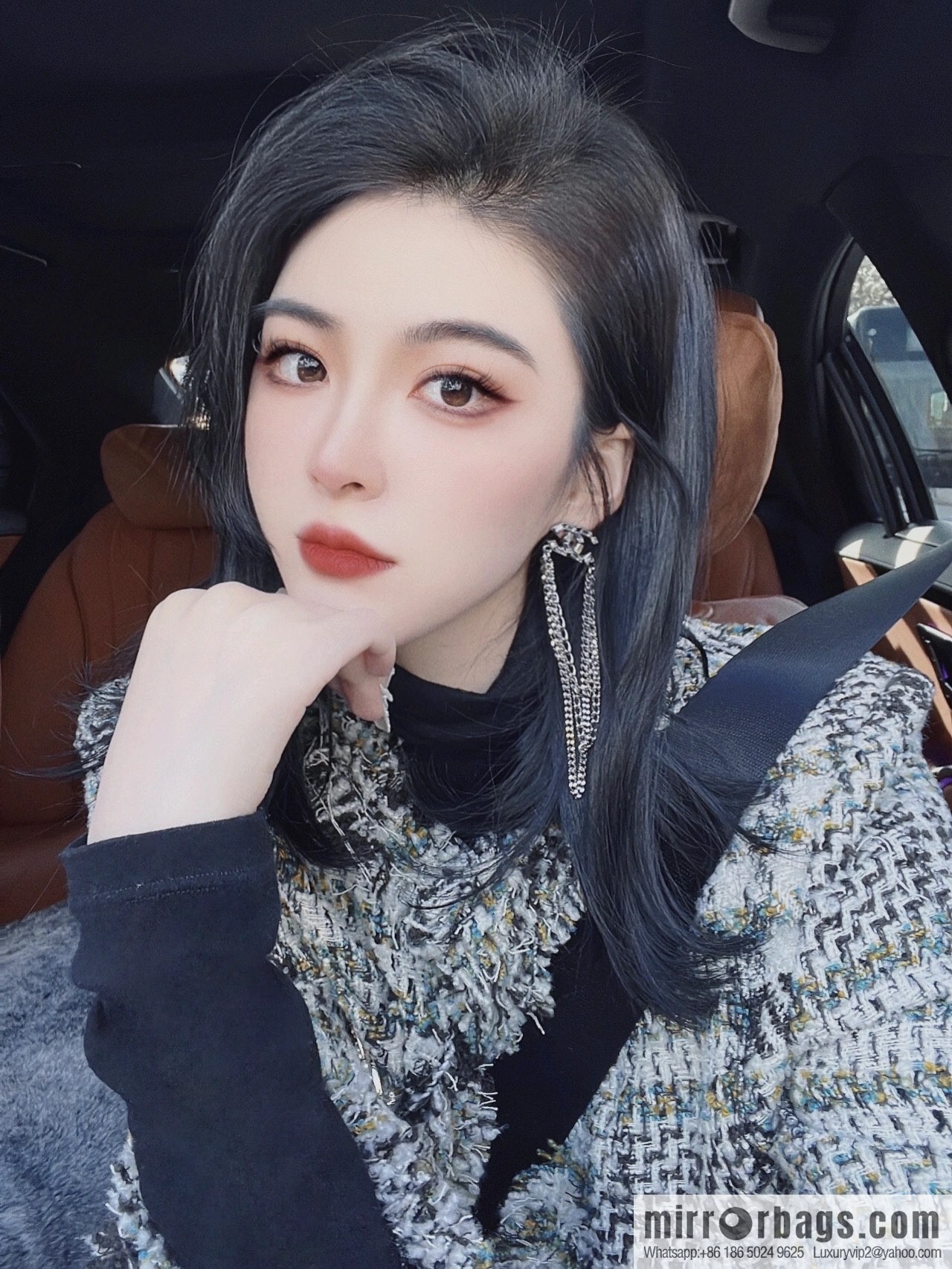 New ☑️ Chanel double c square diamond tassel earrings