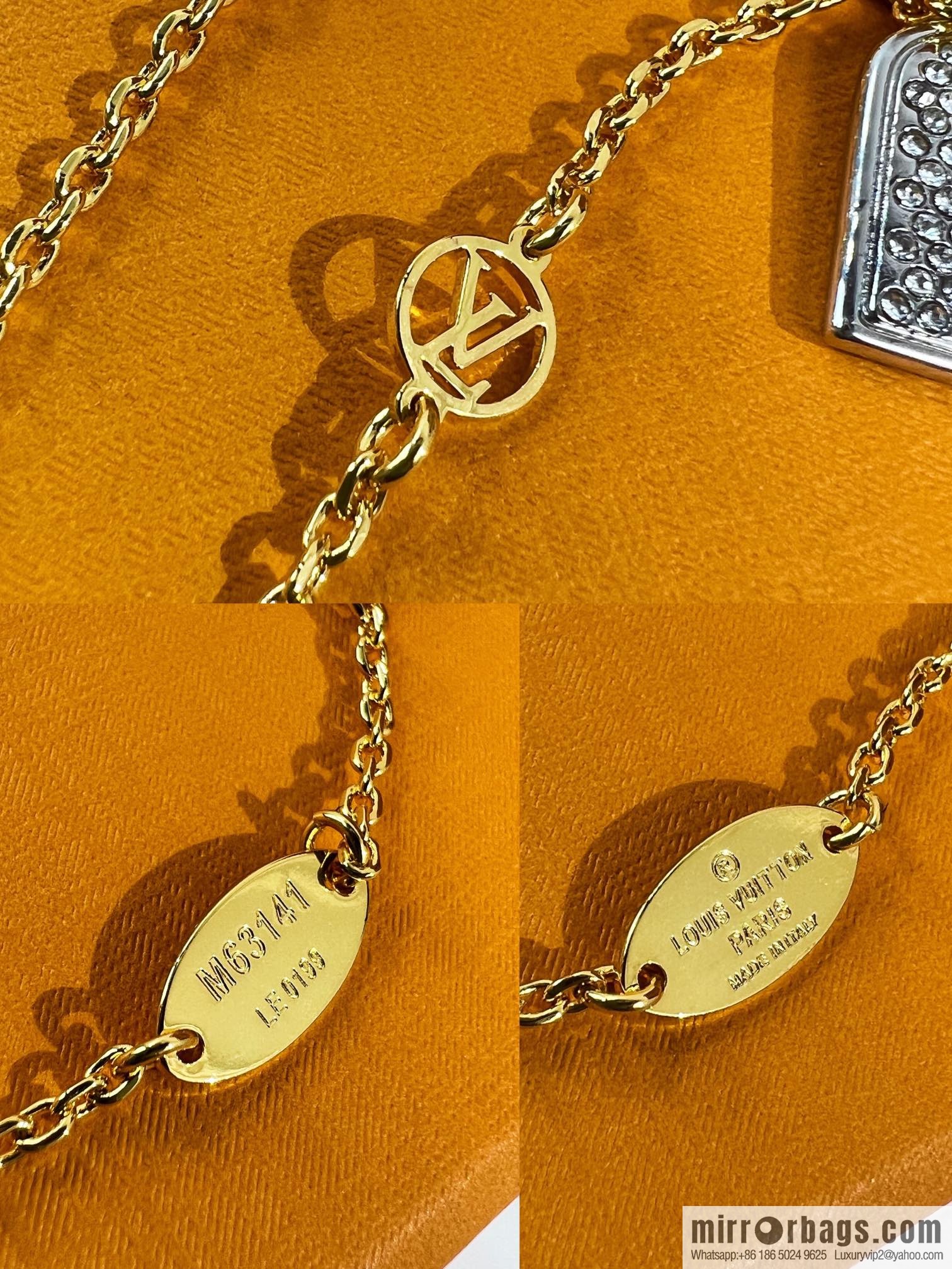 Louis Vuitton Louis Vuitton lv full diamond double necklace bracelet