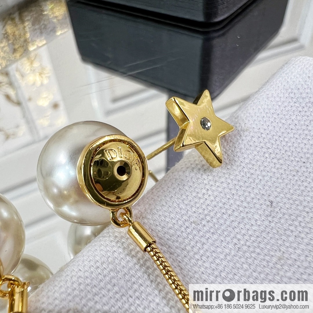 New ☑️ Dior CD star pearl tassel earrings