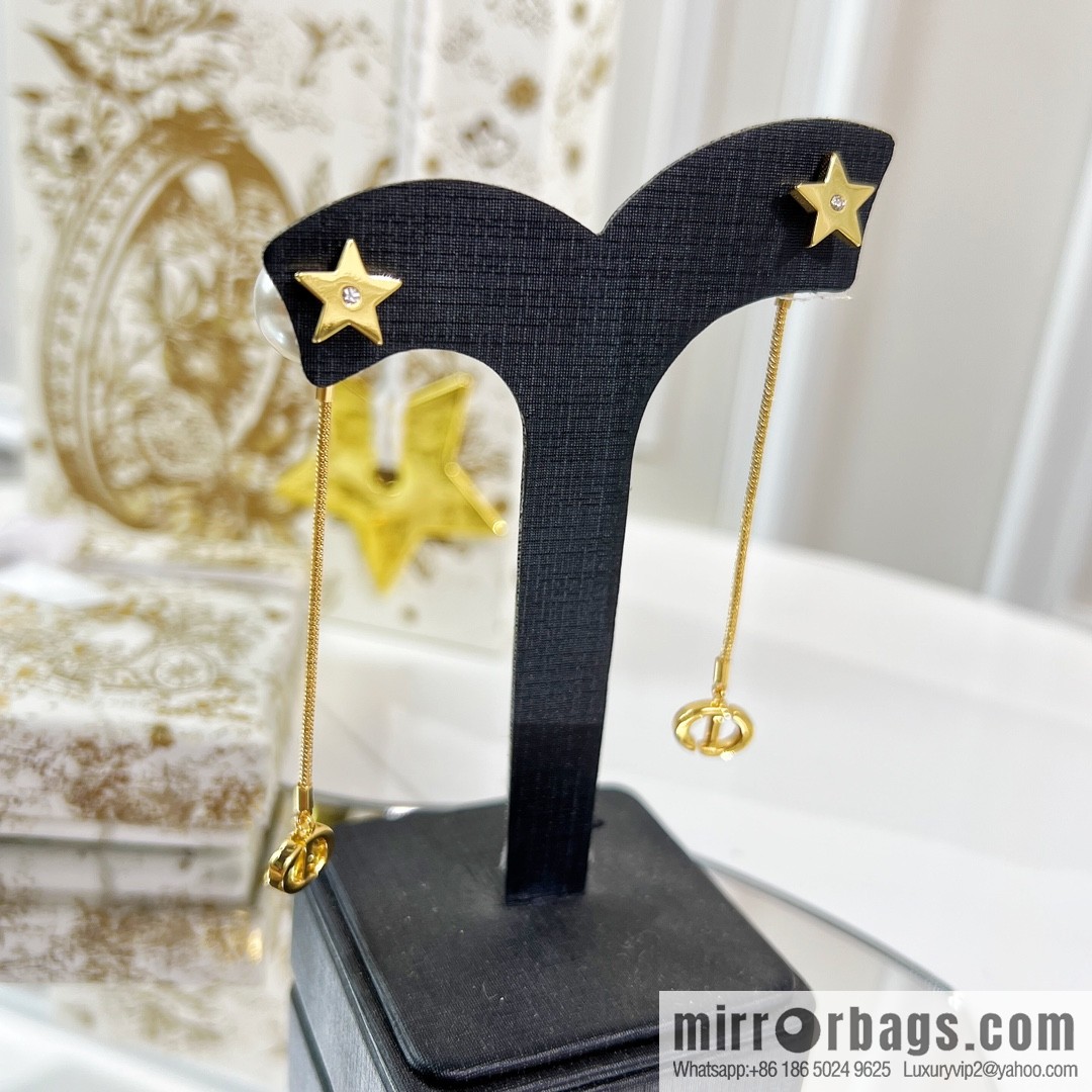 New ☑️ Dior CD star pearl tassel earrings