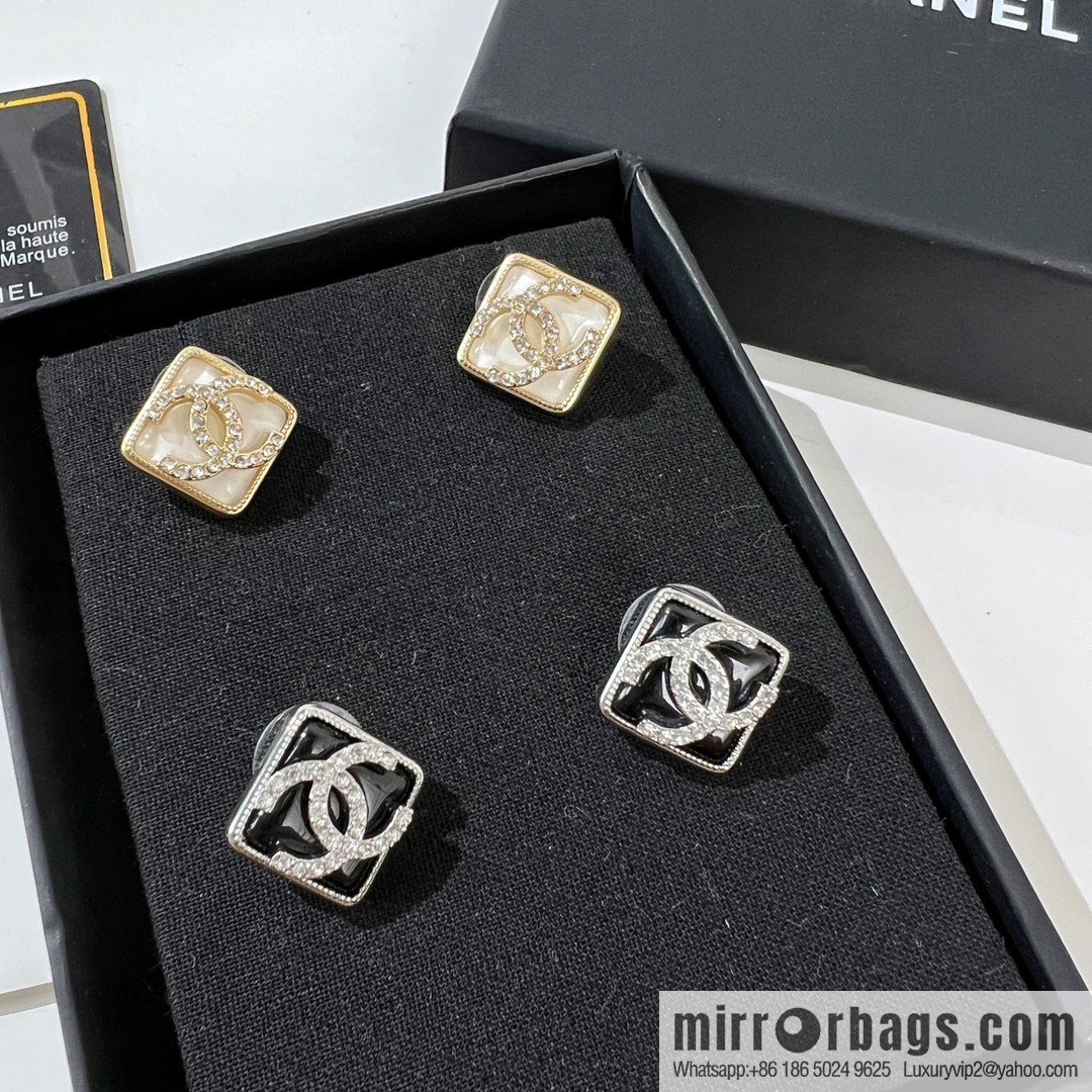 New ☑️ Chanel double c diamond stud earrings
