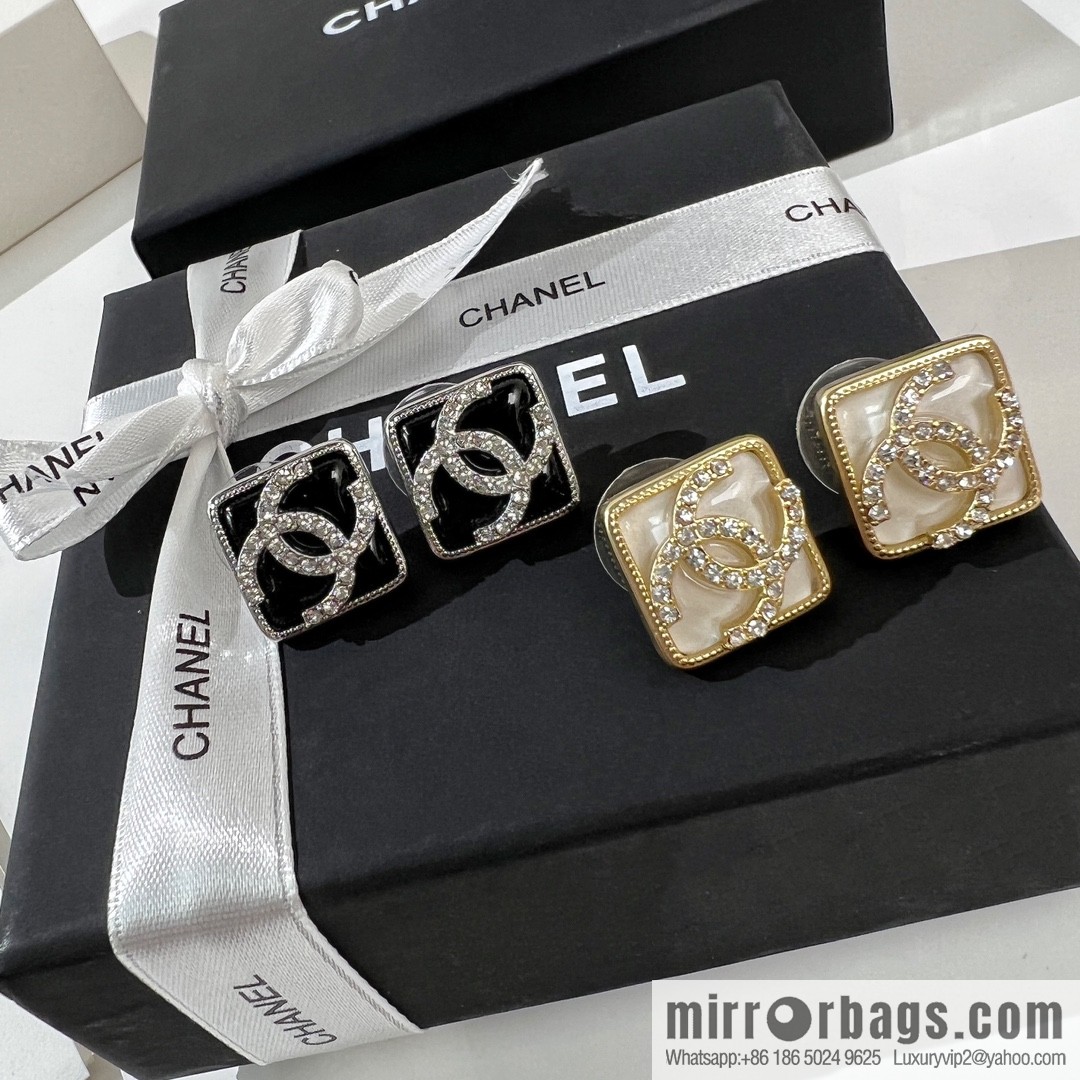 New ☑️ Chanel double c diamond stud earrings