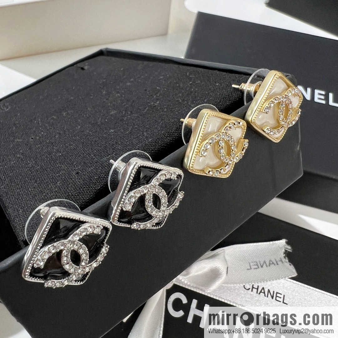 New ☑️ Chanel double c diamond stud earrings