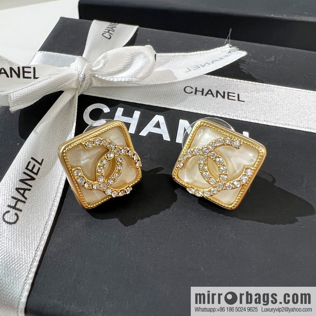 New ☑️ Chanel double c diamond stud earrings