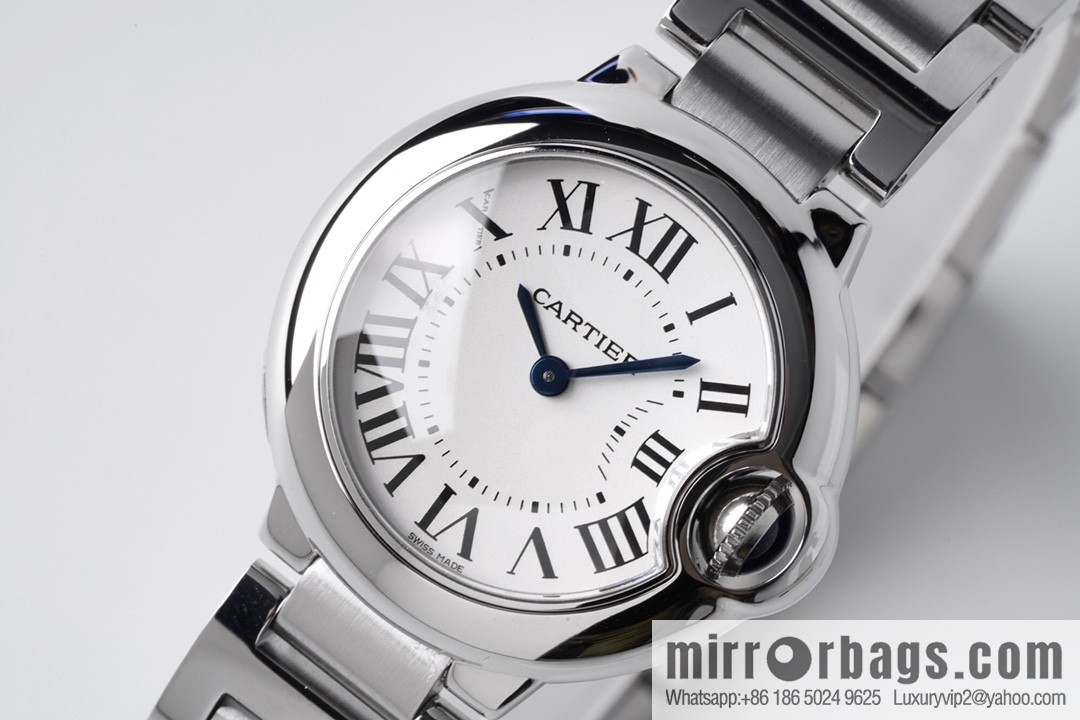 AF's most beautiful replica, Cartier 28mm small blue balloon W69010Z4 women's watch