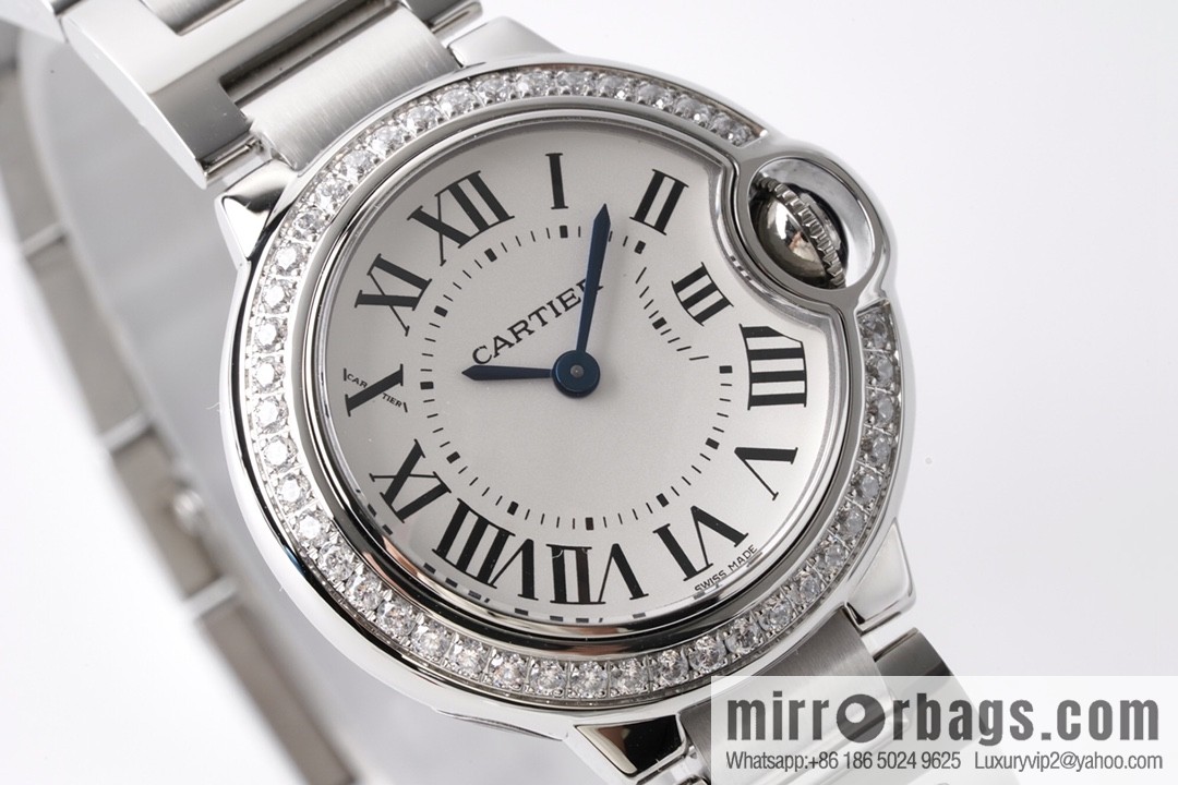 AF's most beautiful replica, Cartier 28mm small blue balloon W69010Z4 women's watch
