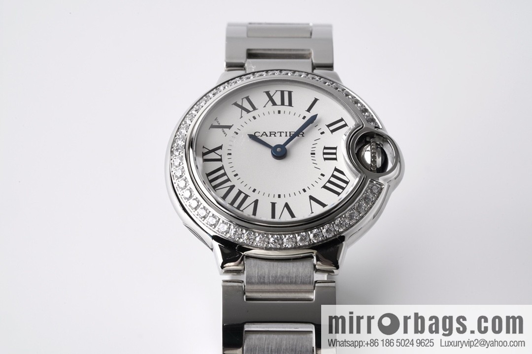 AF's most beautiful replica, Cartier 28mm small blue balloon W69010Z4 women's watch