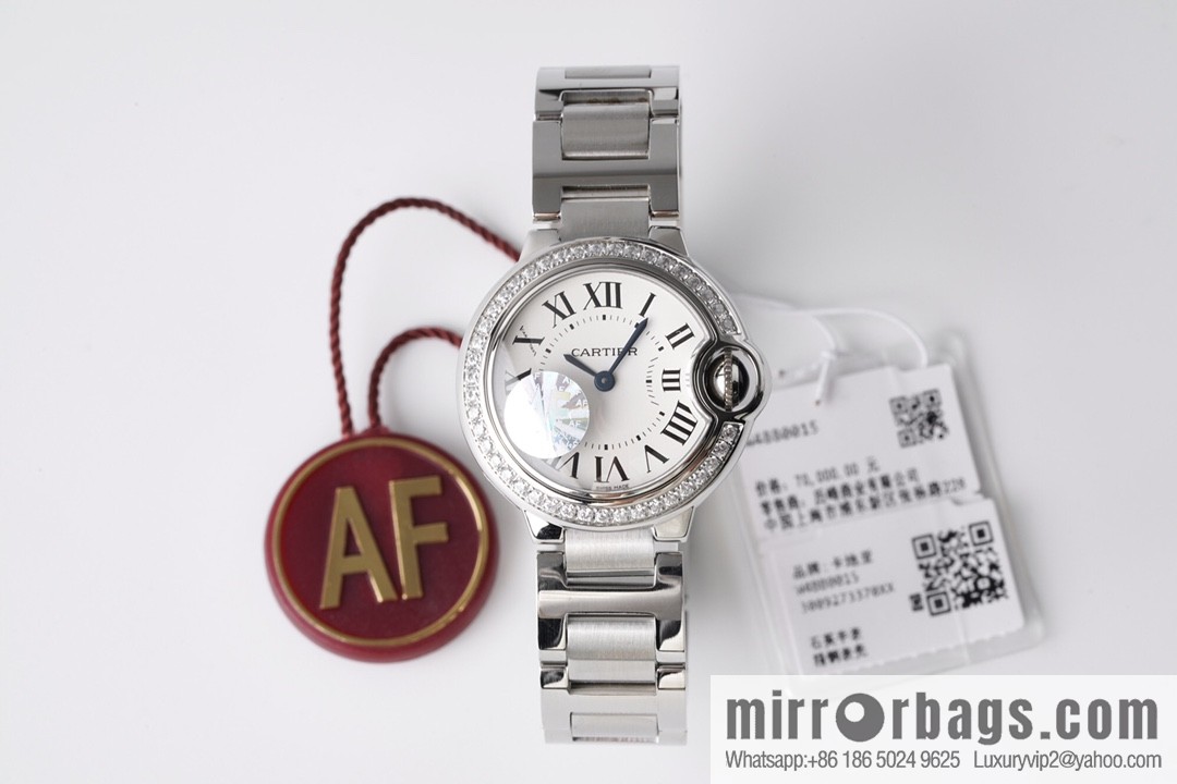 AF's most beautiful replica, Cartier 28mm small blue balloon W69010Z4 women's watch