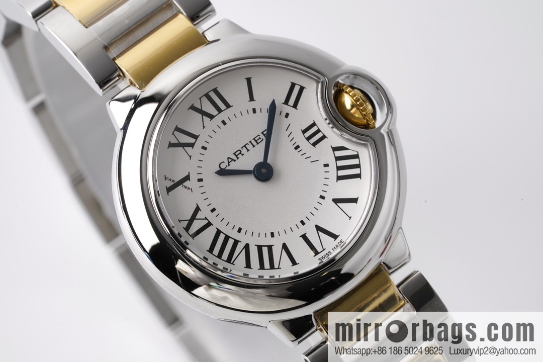 AF's most beautiful replica, Cartier 28mm small blue balloon W69010Z4 women's watch